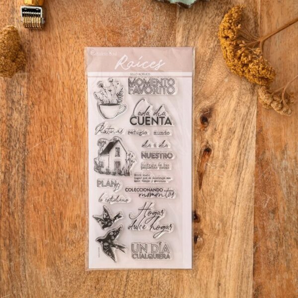 My Lovely Journal -  Sello acrílico 11x21cm Rutina – RAICES