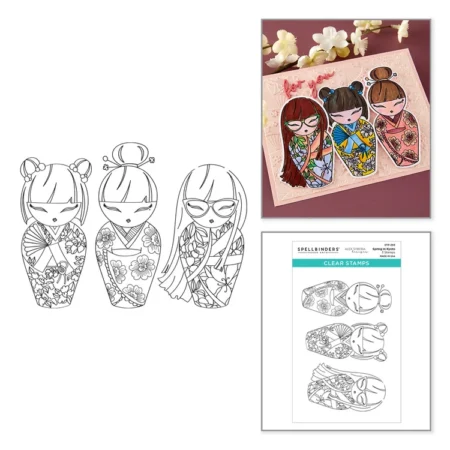 Spellbinders - Set de sellos transparentes Primavera en Kioto de Alex Syberia
