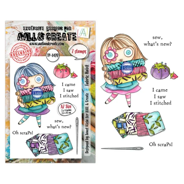 Aall and Create - Creative Types A7 Stamp Sets Fabric Habit by Janet Klein