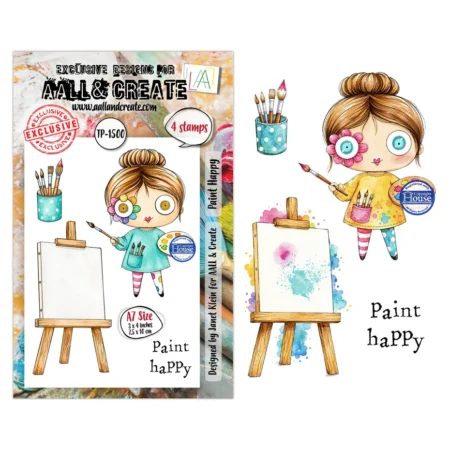 Aall and Create - Creative Types A7 Stamp Sets Paint Happy by Janet Klein