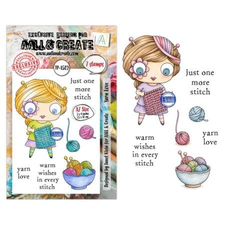 Aall and Create - Creative Types A7 Stamp Sets Yarn Love by Janet Klein
