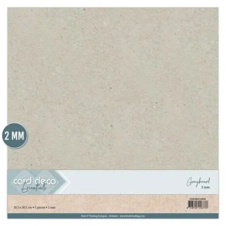 Card deco  Essentials - Greyboard 12x12 Inch 2mm (5pcs)