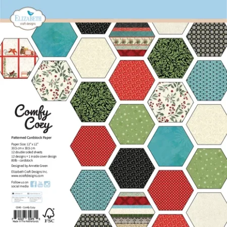 Elizabeth Craft Designs - Comfy Cozy 12x12 Inch Patterned Cardstock by Everyday Memories