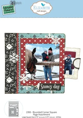 Elizabeth Craft Designs - Comfy Cozy Die Rounded Corner Square Page Assortment by Everyday Memories