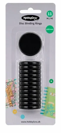 HobbyGros Storage - Disc Binding Rings Black 28mm (11pcs)