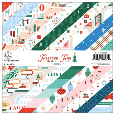 Pinkfresh Studio - Bloc de papeles 6x6" - Festive Fun- Geralyn Sy