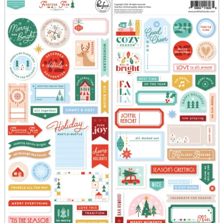 Pinkfresh Studio - Cardstock Stickers - Festive Fun - Geralyn Sy
