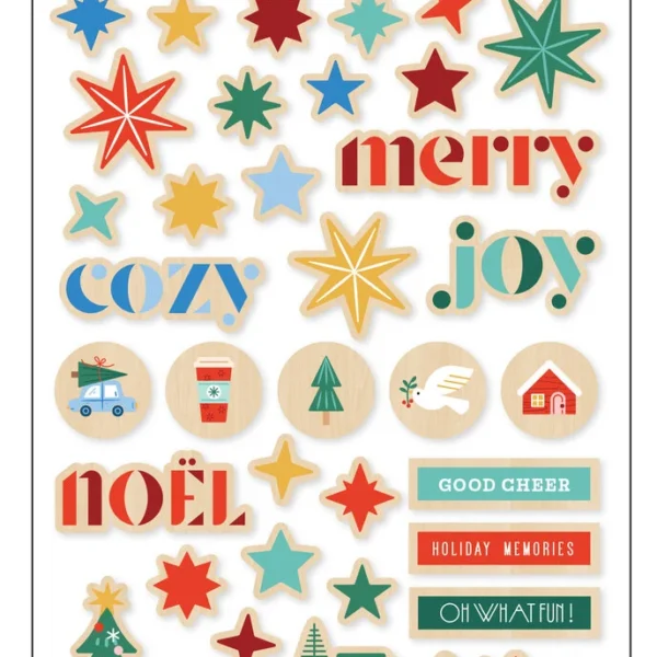 Pinkfresh Studio - colored wood veneer - Festive Fun - Geralyn Sy