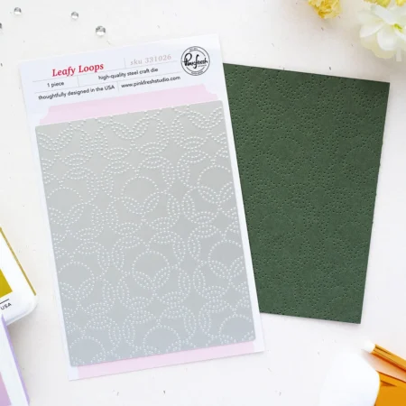 Pinkfresh Studio - Troquel para placa de cubierta - Simple Things Leafy Loops de Inna Moreva