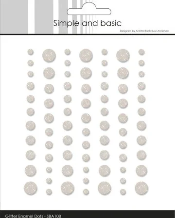 Simple and basic - Glitter Enamel Dots   Beige (77pcs)
