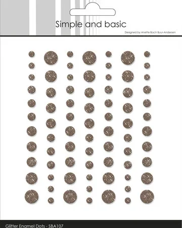 Simple and basic - Glitter Enamel Dots Coffee (77pcs)
