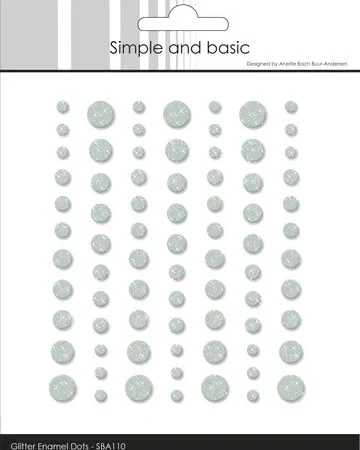 Simple and basic - Glitter Enamel Dots Eucalyptus (77pcs)