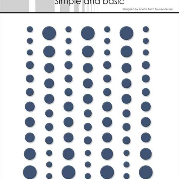 Simple and Basic - Matte Enamel Dots Navy