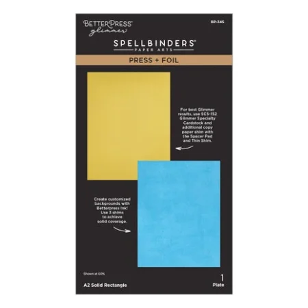Spellbinders - Create Your Way Everyday Press + Foil Plate A2 Solid Rectangle