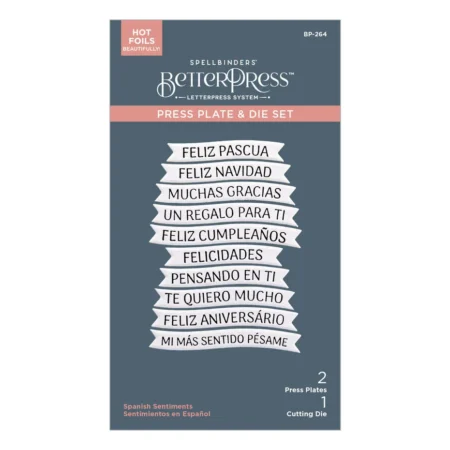 Spellbinders - Spanish Sentiments BetterPress Plate & Die Set