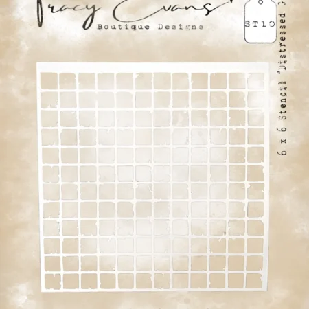 Tracy Evans - Distressed Grid 6x6 Inch Stencil