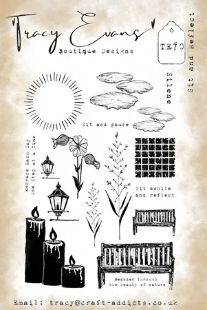 Tracy Evans - Sit and Reflect A5 Stamp